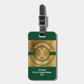Aangepaste eigen golf green toernooi creëren bagagelabel (Voorkant verticaal)