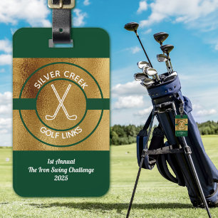 Aangepaste eigen golf green toernooi creëren bagagelabel