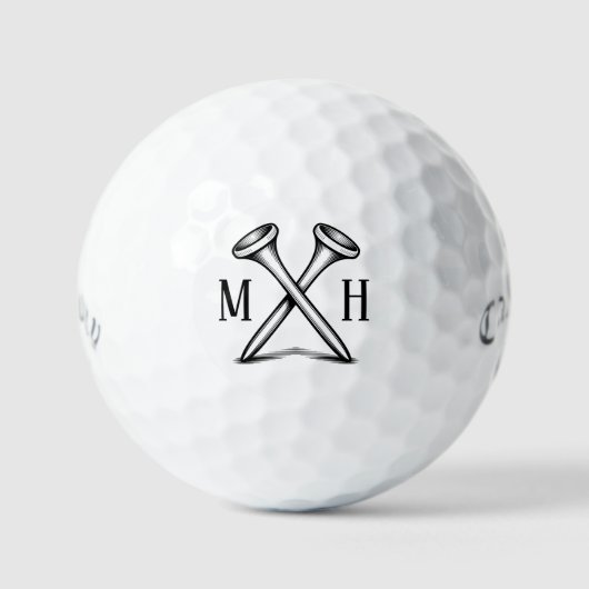 Aangepaste eigen golf monogram golfballen (Voorkant)