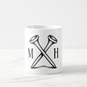 Aangepaste eigen golf monogram koffiemok