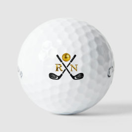 Aangepaste eigen golf thema monogram bal