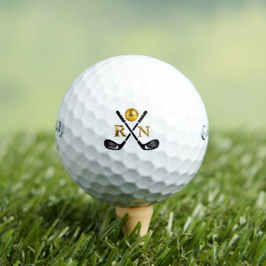 Aangepaste eigen golf thema monogram bal (Insitu Shirt)