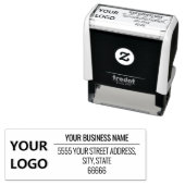 Aangepaste eigen Logo Adres Zelfinkend stempel (In situ)
