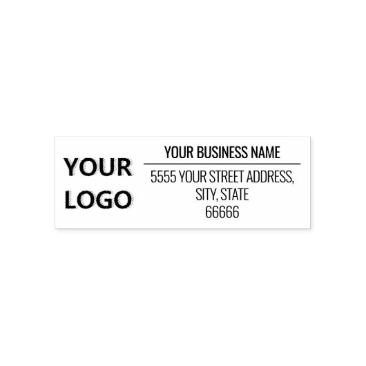 Aangepaste eigen Logo Adres Zelfinkend stempel (Design)