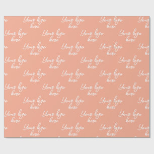Aangepaste Eigen Logo Stijlvol Modern Minimaal Cadeaupapier