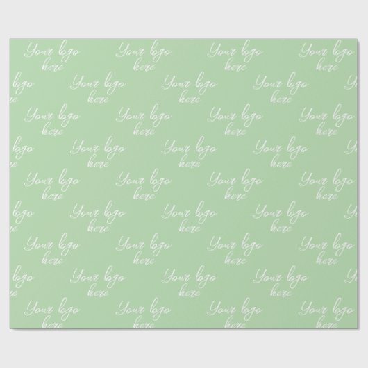 Aangepaste Eigen Logo Stijlvol Modern Minimaal Cadeaupapier (Vlak)