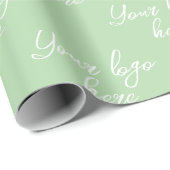 Aangepaste Eigen Logo Stijlvol Modern Minimaal Cadeaupapier (Rol Hoek)