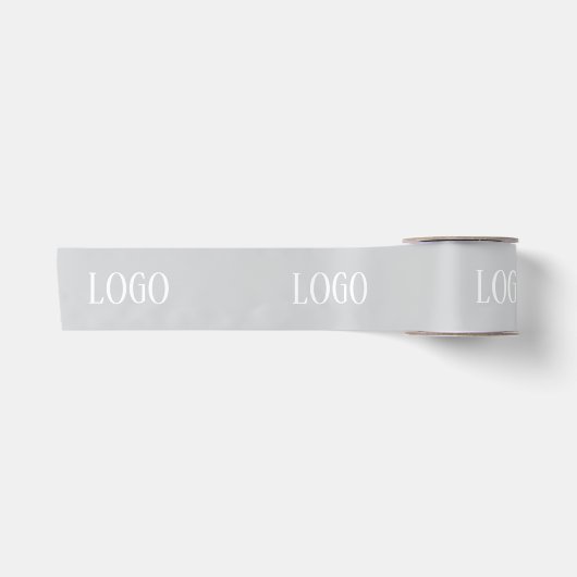 Aangepaste Eigen Logo Stijlvol Modern Minimaal Satijnen Lint (Voorkant)