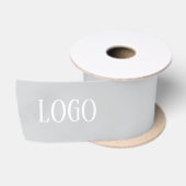 Aangepaste Eigen Logo Stijlvol Modern Minimaal Satijnen Lint (Spoel)