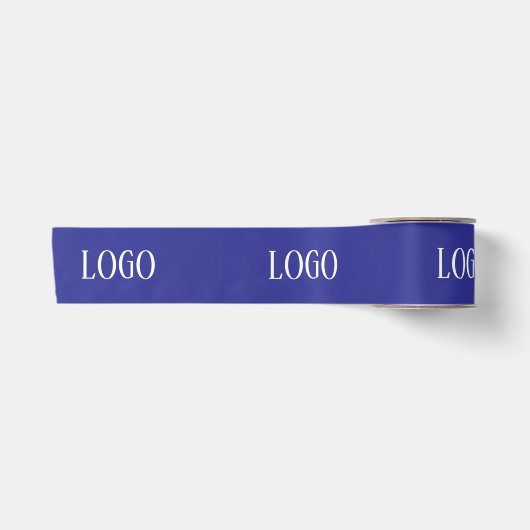Aangepaste Eigen Logo Stijlvol Modern Minimaal Satijnen Lint (Voorkant)