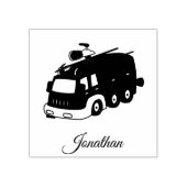 Aangepaste eigen naam vuurvrachtwagen rubberstempel (Afrduk)