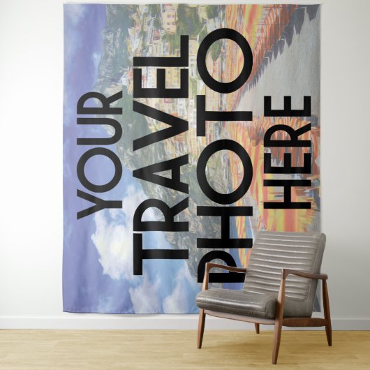 Aangepaste eigen reis foto vakantie volledig uitlo wandkleed (In situ)