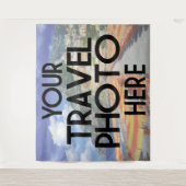 Aangepaste Eigen Reisfoto Vakantie Volledig Bloed Wandkleed (Voorkant)