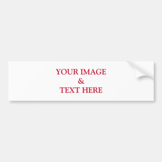 Aangepaste eigen tekst bumpersticker (Voorkant)