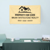 Aangepaste eigendom te huur professionele onroeren spandoek (Beurs)