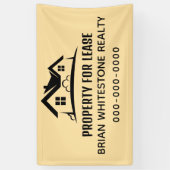 Aangepaste eigendom te huur professionele onroeren spandoek (Verticaal)