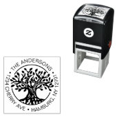 Aangepaste eik adres bij terugkomst  zelfinktende stempel (In situ)
