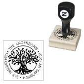 Aangepaste eik retouradres rubberstempel (Gestempeld)
