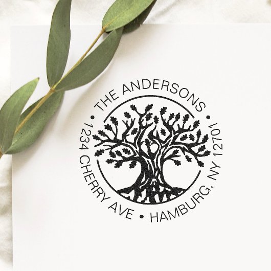 Aangepaste eik retouradres rubberstempel