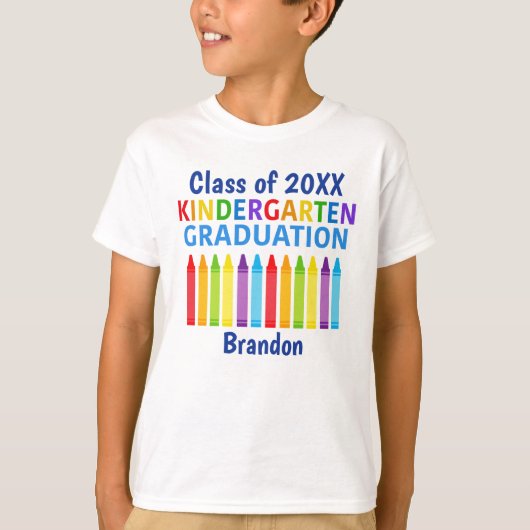 Aangepaste eindexamen kleuterschool 2026 voor kind t-shirt (Voorkant)