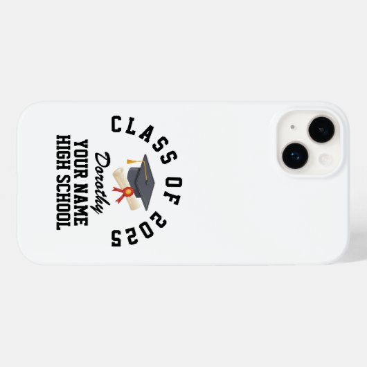 Aangepaste eindexamenfeest Case-Mate iPhone case (Achterkant (horizontaal))