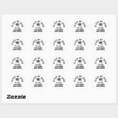Aangepaste eindexamenfeestje op de middelbare scho ronde sticker (Vel)