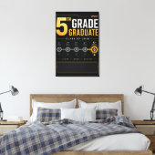 Aangepaste eindexamenklas 5e leerjaar 2026 canvas afdruk (Insitu (Slaapkamer))