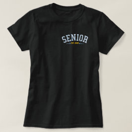 Aangepaste eindexamenklas van 2026 afstudeerblauw t-shirt