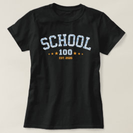 Aangepaste eindexamenklas van 2026 afstudeerblauw t-shirt