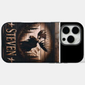 Aangepaste eland teken met bergen Case-Mate iPhone case (Achterkant (horizontaal))