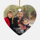 Aangepaste Elegant 2-side Gold-serie met kerstfoto Keramisch Ornament (Achterkant)
