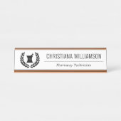 Aangepaste Elegant apotheker apotheek personeel Bureau Naambordje (Voorkant)