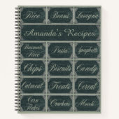 Aangepaste Elegant Chalkboard Recipes Notitieboek (Voorkant)
