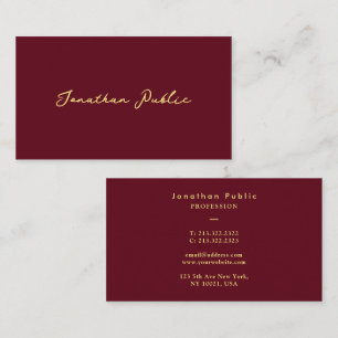 Aangepaste Elegant Faux Gold Typography Script Tek Visitekaartje
