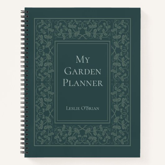 Aangepaste Elegant Garden Planner-laptop Notitieboek (Voorkant)