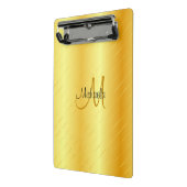 Aangepaste Elegant Gold Kijk Monogram Sjabloon Mini Klembord (Angled2)