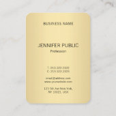 Aangepaste Elegant Gold Modern Monogram Sjabloon Visitekaartje (Achterkant)