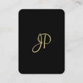 Aangepaste Elegant Gold Modern Monogram Sjabloon Visitekaartje (Voorkant)