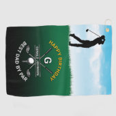 Aangepaste Elegant Golf Monogram Party Design Golfhanddoek (Horizontaal)