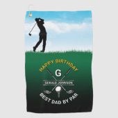 Aangepaste Elegant Golf Monogram Party Design Golfhanddoek (Voorkant)