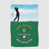 Aangepaste Elegant Golf Monogram Party Design Golfhanddoek (Voorkant)