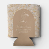 Aangepaste Elegant Goud Koeienhuid Modern Cowgirl Blikjeskoeler (Achterkant)