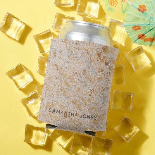 Aangepaste Elegant Goud Koeienhuid Modern Cowgirl Blikjeskoeler (Insitu Zomer)