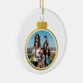 Aangepaste Elegant Gouden Foto Ornamenten Kerst (Rechts)