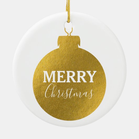 Aangepaste Elegant Gouden Foto Ornamenten Kerst (Achterkant)