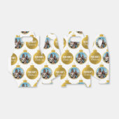 Aangepaste Elegant Gouden Foto Ornamenten Kerst Bedankdoosjes (Uitgevouwen)
