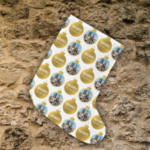 Aangepaste Elegant Gouden Foto Ornamenten Kerst