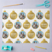 Aangepaste Elegant Gouden Foto Ornamenten Kerst Tissuepapier (Craft)