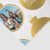 Aangepaste Elegant Gouden Foto Ornamenten Kerst Tissuepapier (Detail)