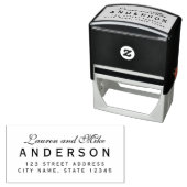 Aangepaste Elegant Koppel Naam Retouradres Zelfinktende Stempel (In situ)